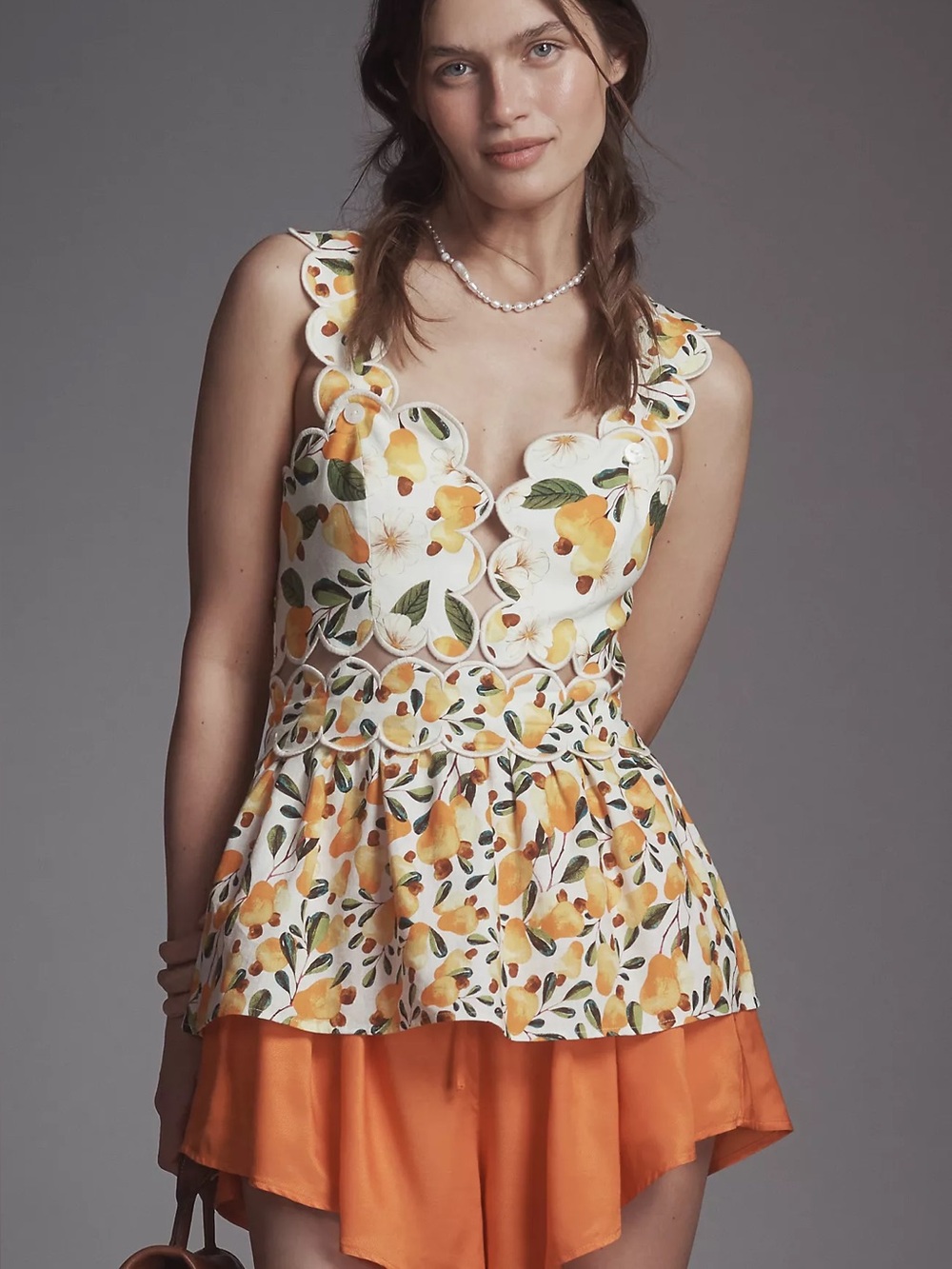 Farm Rio x Anthropologie Linen Blend Tank Top